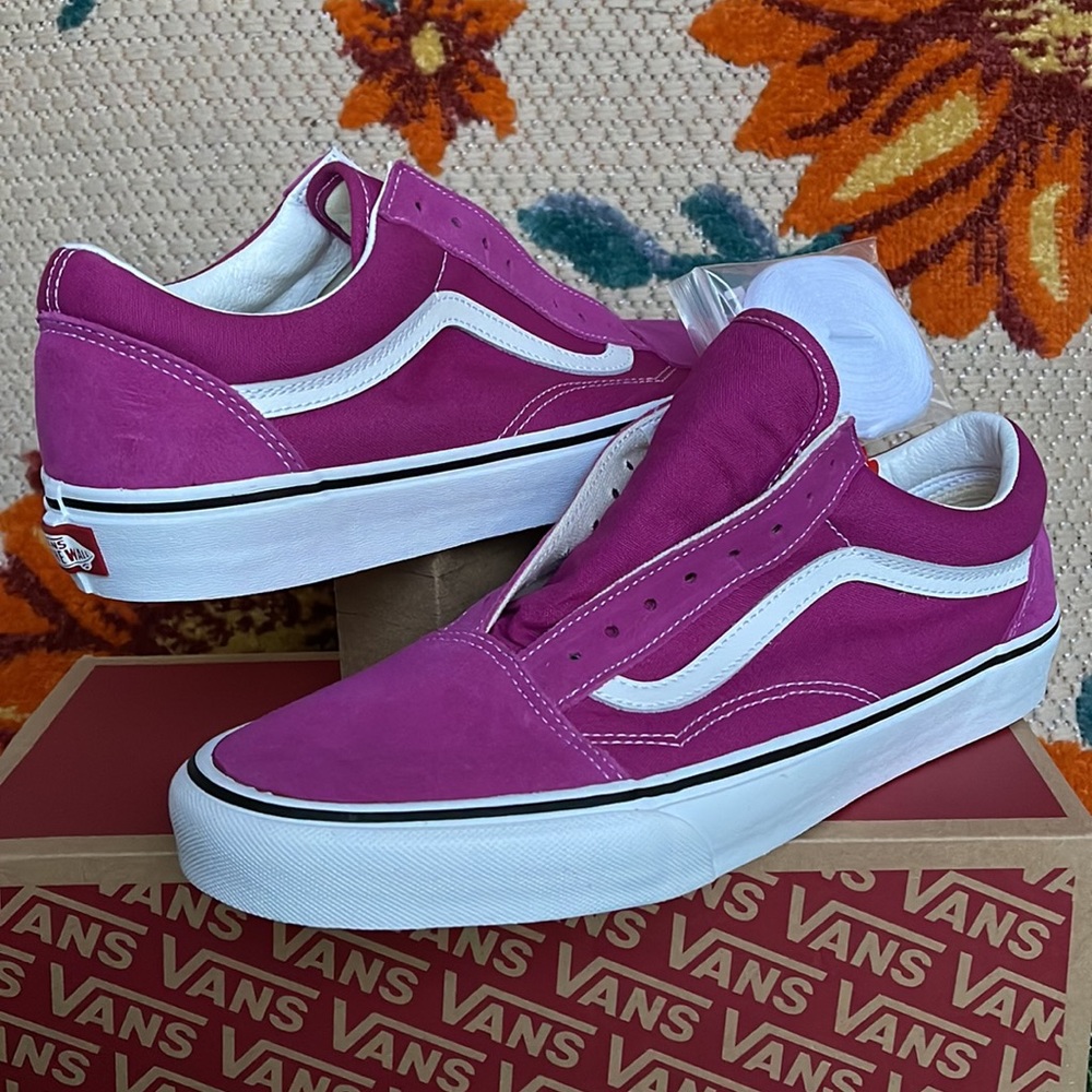 Vans •Old School Fuchsia Red/True White Men’s sneakers - Picture 9 of 16